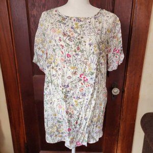 H&M Floral Print Top, Size 14